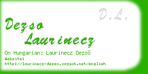 dezso laurinecz business card